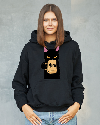 Black Cat Coffe  Funny Hoodie Sweatshirt | Kanhna Sarcasm