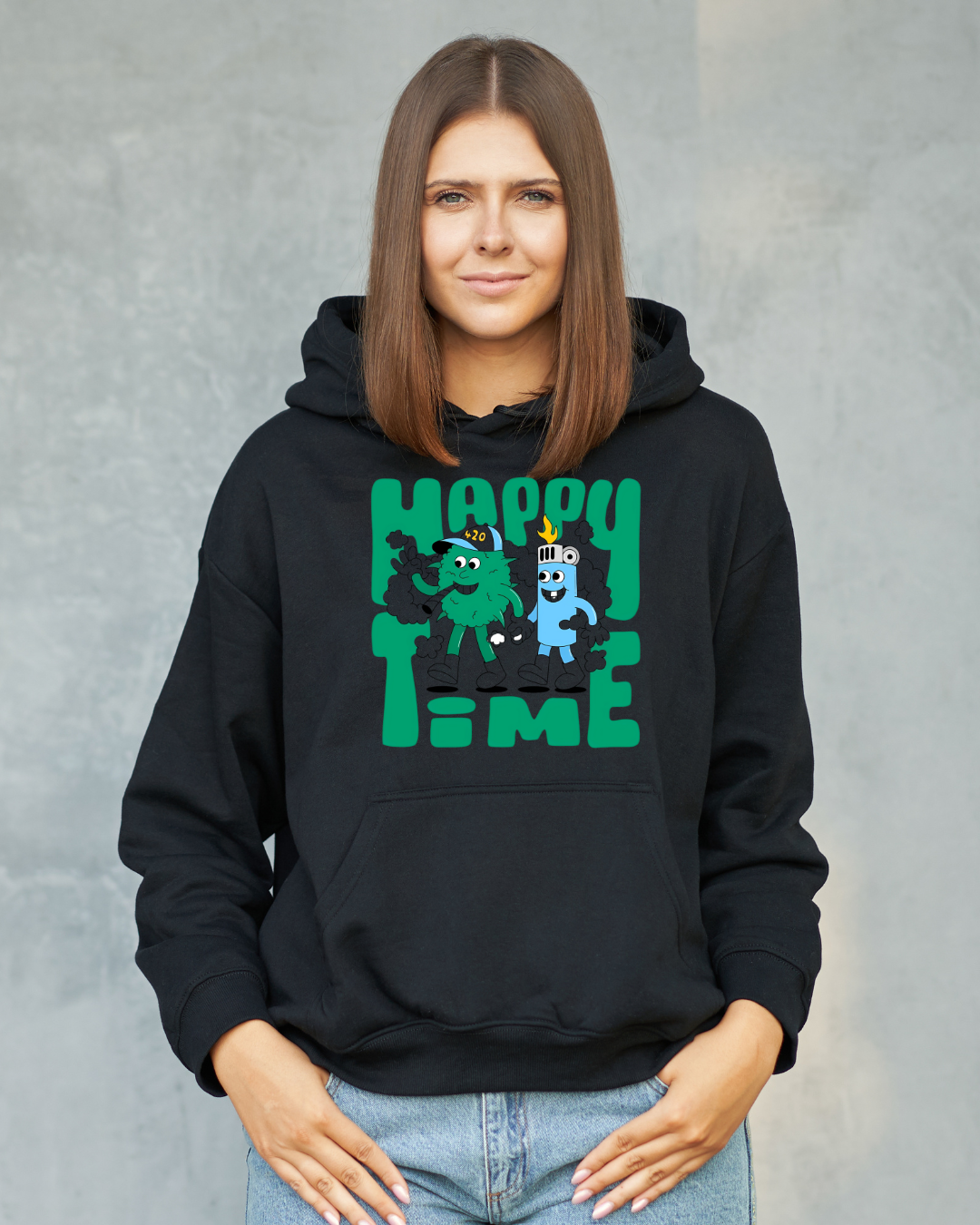 Stony Happy Time Funny Hoodie Sweatshirt | Kanhna Sarcasm